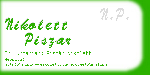 nikolett piszar business card