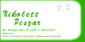 nikolett piszar business card